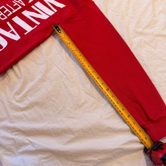 Like New‼️UO Urban Sophistication Future Vintage Crew Neck Sweatshirt, Red, Sz S - Picture 14 of 15